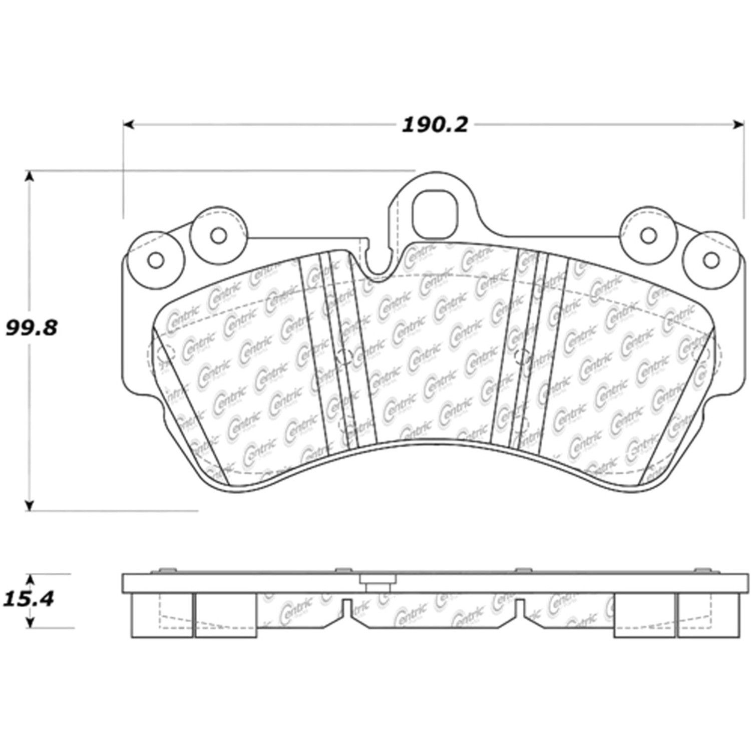2010, 2009, 2008, 2007, 2006, 2005, 2004 Porsche Cayenne Disc Brake Pad Set
