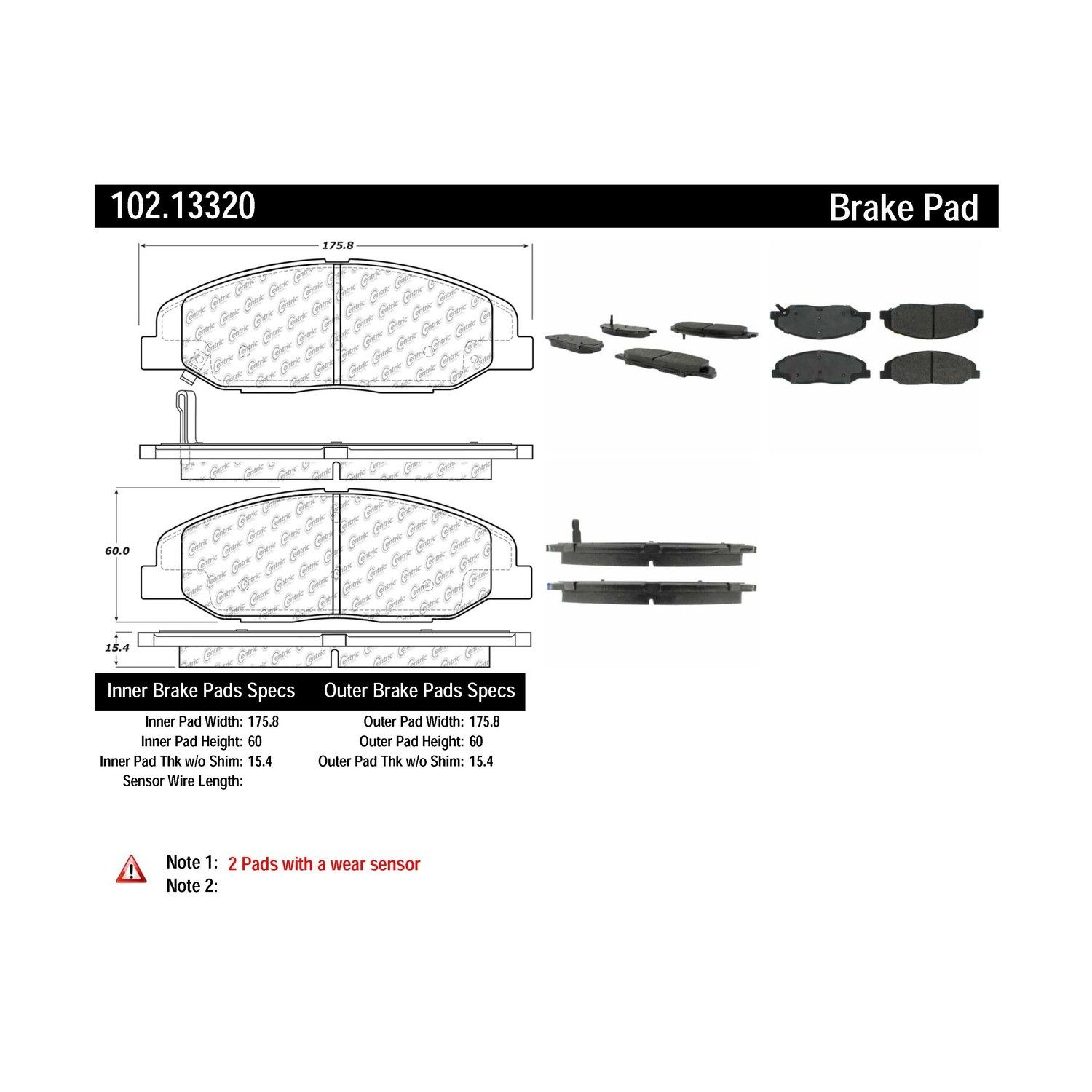 2011, 2010, 2009 Cadillac STS Disc Brake Pad Set