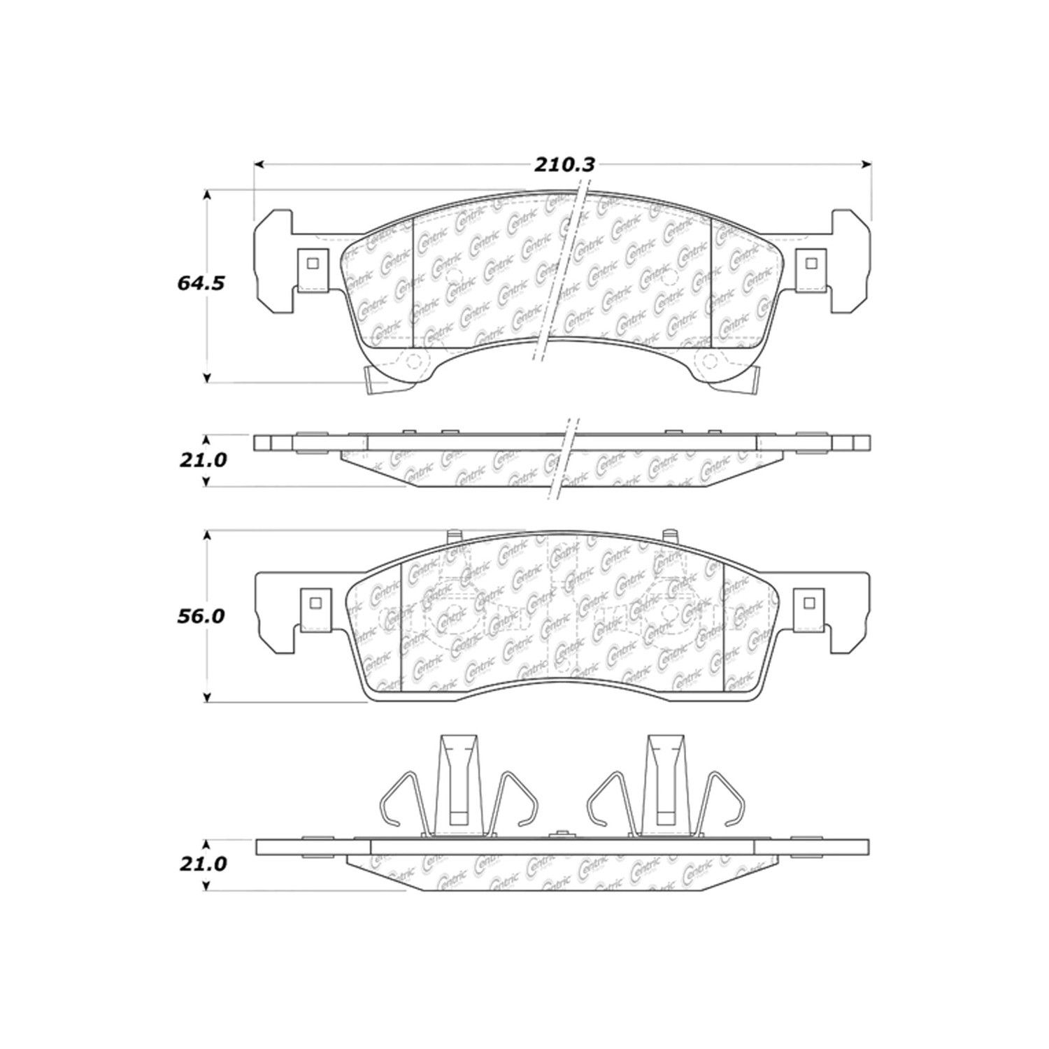 2006, 2005, 2004, 2003, 2002 Ford Expedition Disc Brake Pad Set