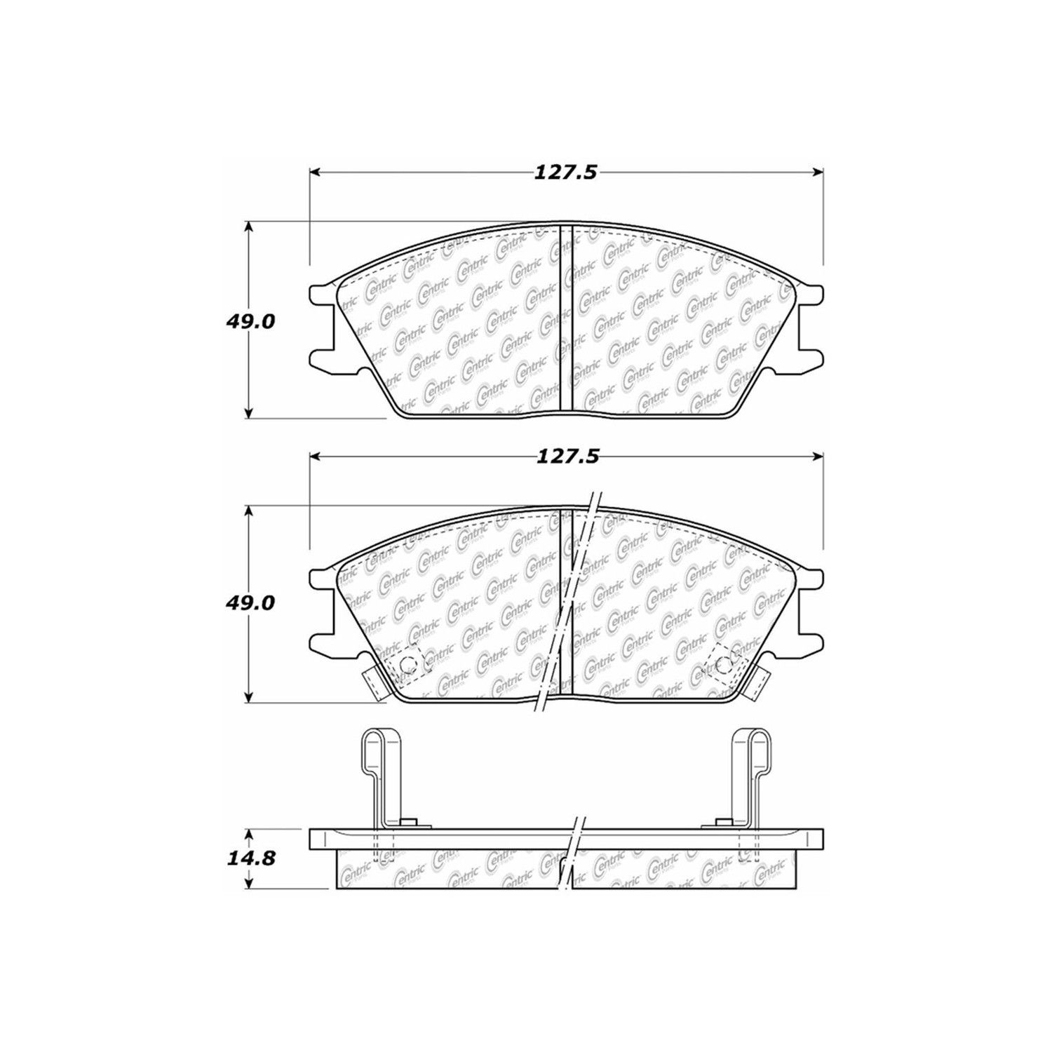 1994, 1993, 1992, 1991, 1990, 1989, 1988 Hyundai Excel Disc Brake Pad Set