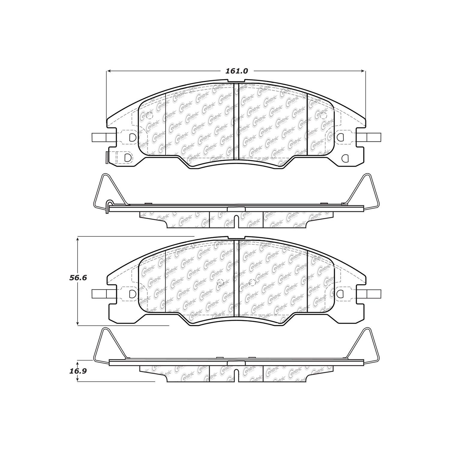 2011, 2010, 2009, 2008 Ford Focus Disc Brake Pad Set
