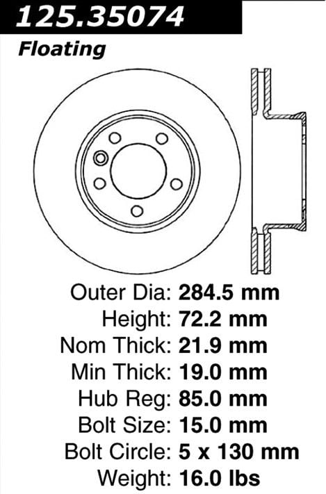 2006, 2005, 2004 Mercedes-Benz Sprinter 2500 Disc Brake Rotor