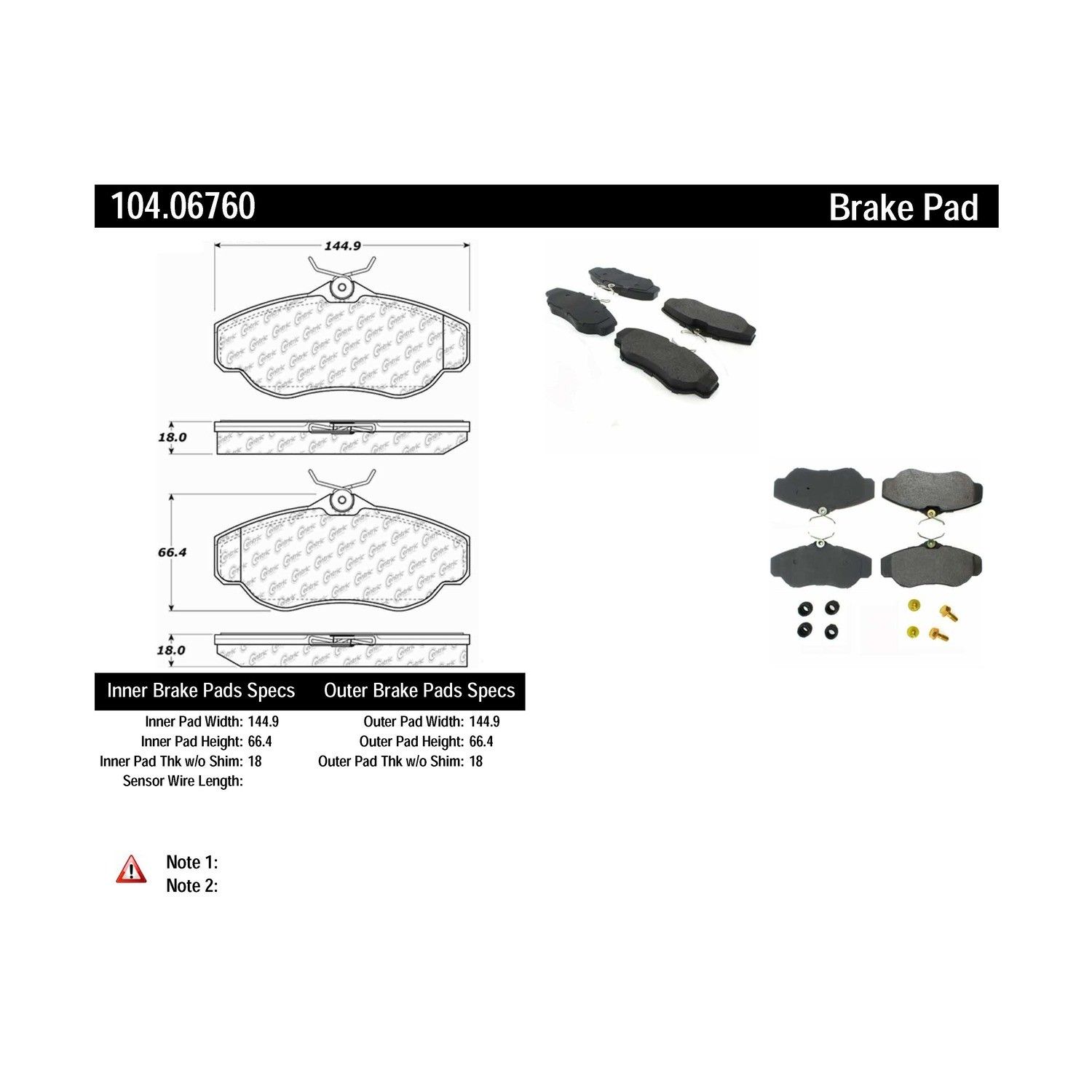 2002, 2001, 2000, 1999, 1998, 1997, 1996, 1995 Land Rover Range Rover Discovery Disc Brake Pad Set