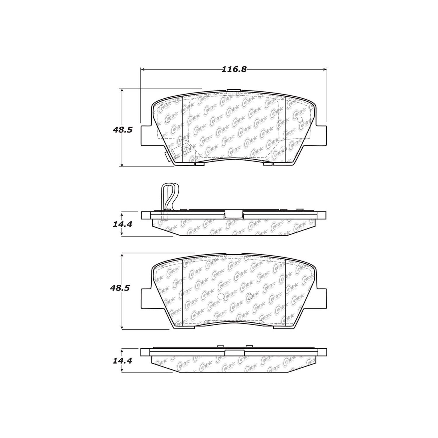 2009, 2008, 2007 Hyundai Entourage Disc Brake Pad Set