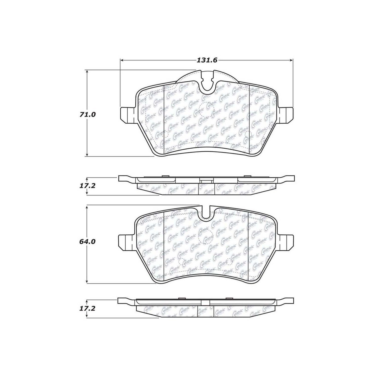2014, 2013, 2012, 2011, 2010, 2009, 2008, 2007, 2006 Mini Cooper Disc Brake Pad Set