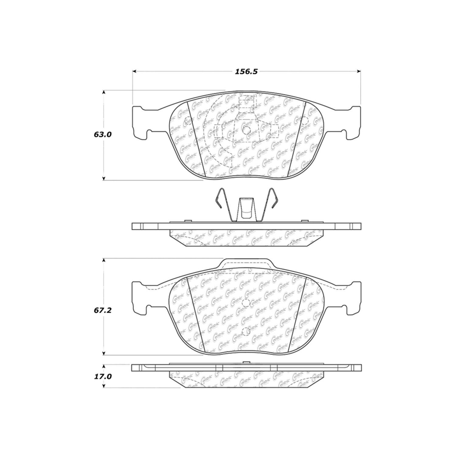 2013, 2012, 2011, 2010 Ford Transit Connect Disc Brake Pad Set
