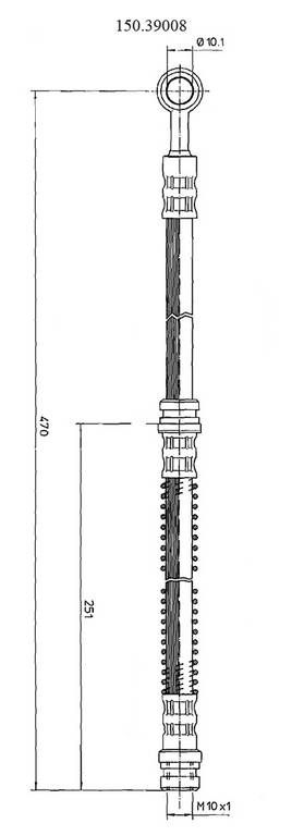 2012, 2011, 2010, 2009, 2008, 2007, 2006, 2005, 2004, 2003, 2002, 2001, 2000 Volvo S40 Brake Hydraulic Hose