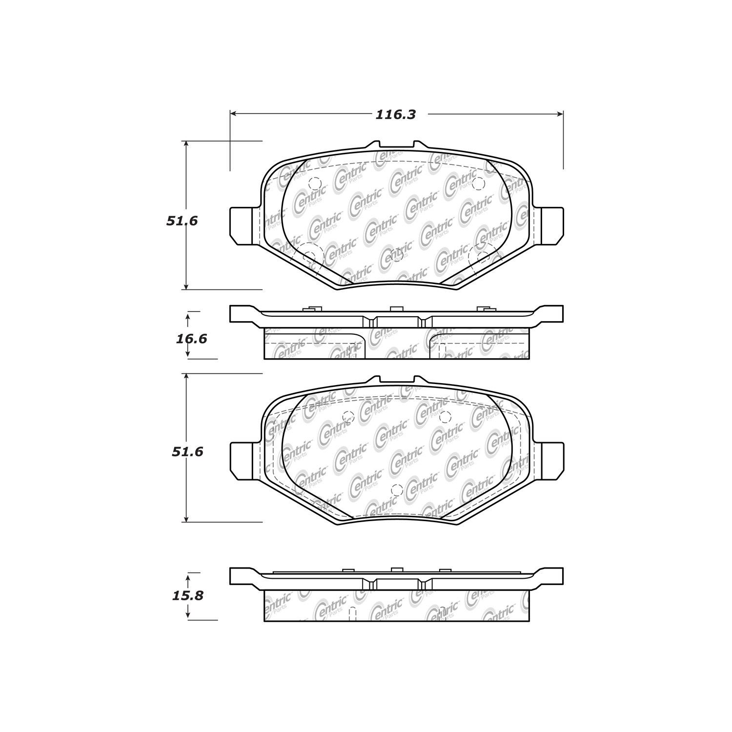 2019, 2018, 2017, 2016, 2015, 2014, 2013 Ford Explorer Disc Brake Pad Set