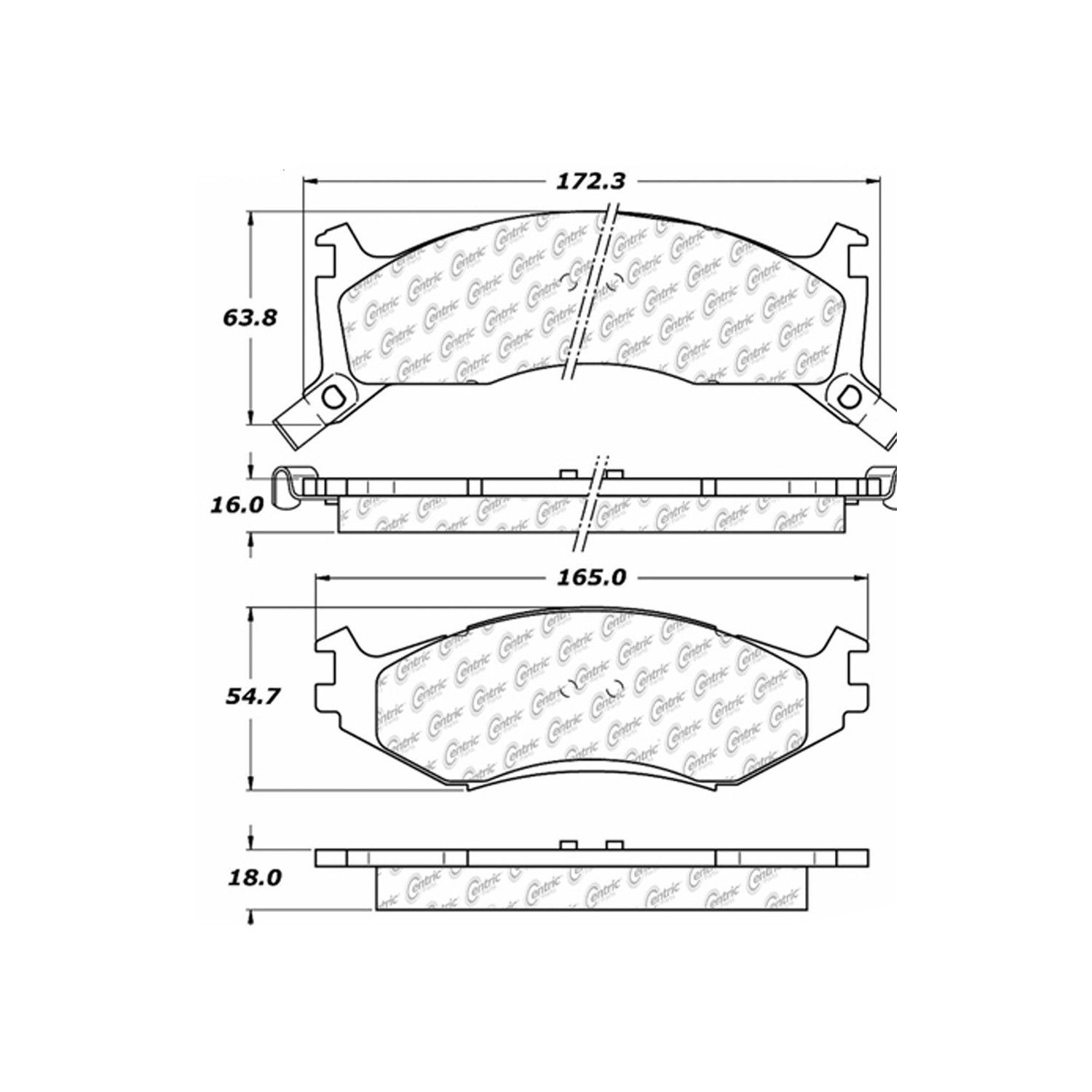 1994, 1993, 1992, 1991 Dodge Shadow Disc Brake Pad Set