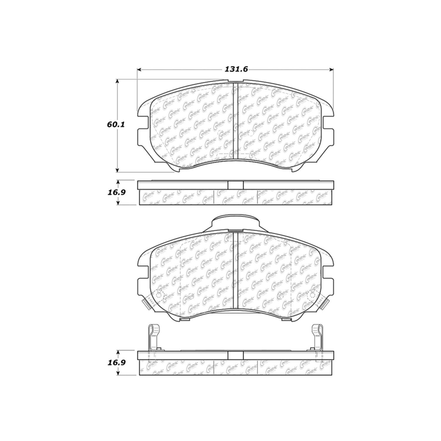 2010, 2009, 2008, 2007, 2006, 2005, 2004, 2003, 2002 Kia Optima Disc Brake Pad Set