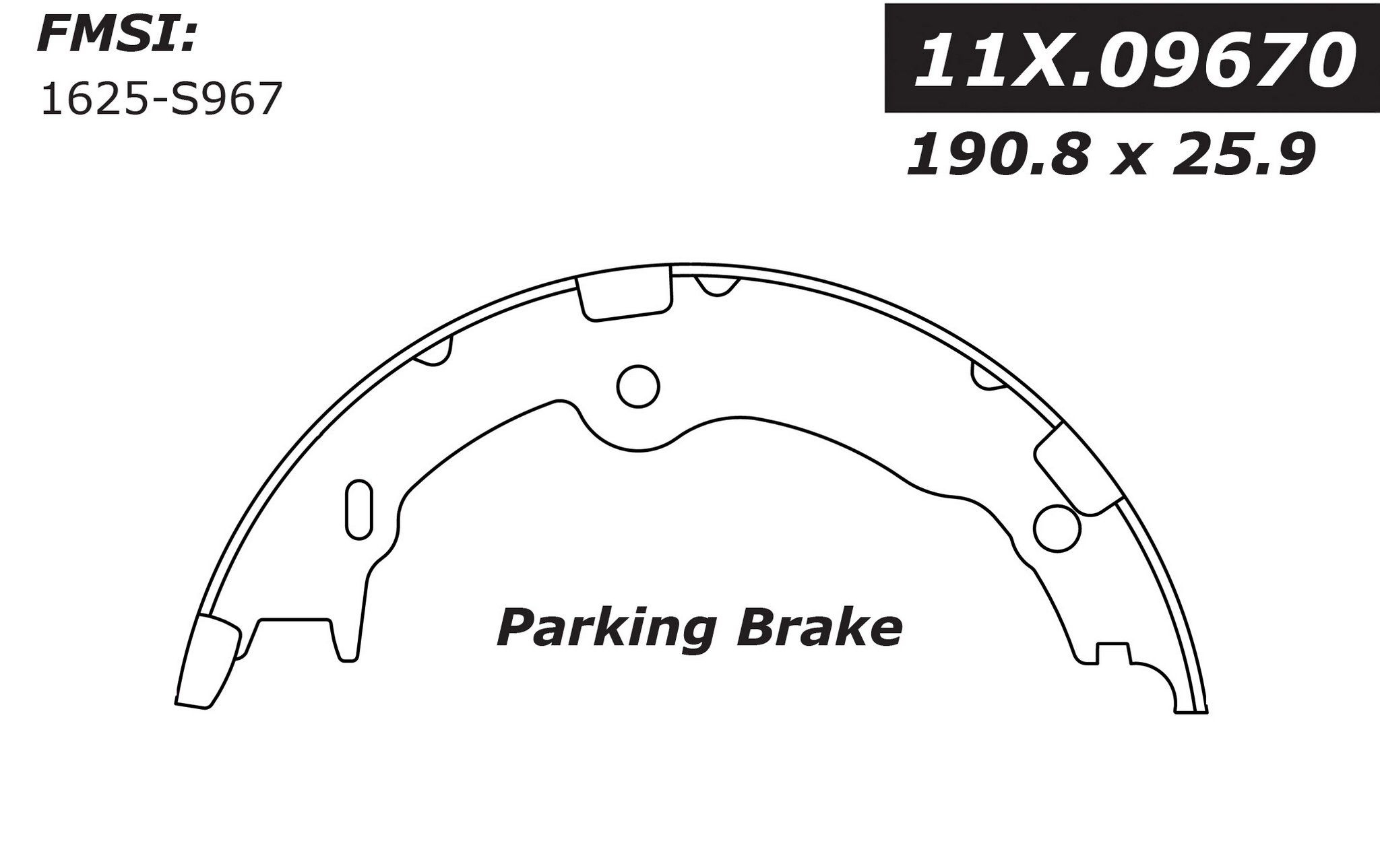 2023, 2022, 2021, 2020, 2019, 2018 Lexus LS500 Parking Brake Shoe