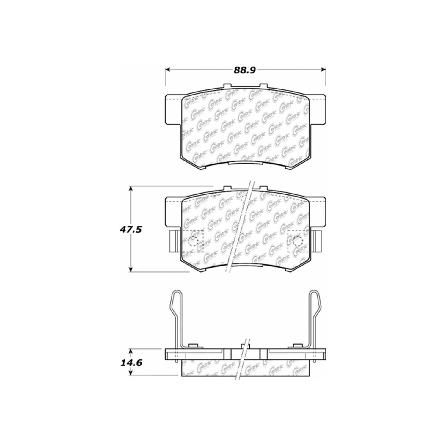 2009, 2008, 2007, 2006, 2005, 2004, 2003, 2002, 2001, 2000 Honda S2000 Disc Brake Pad Set