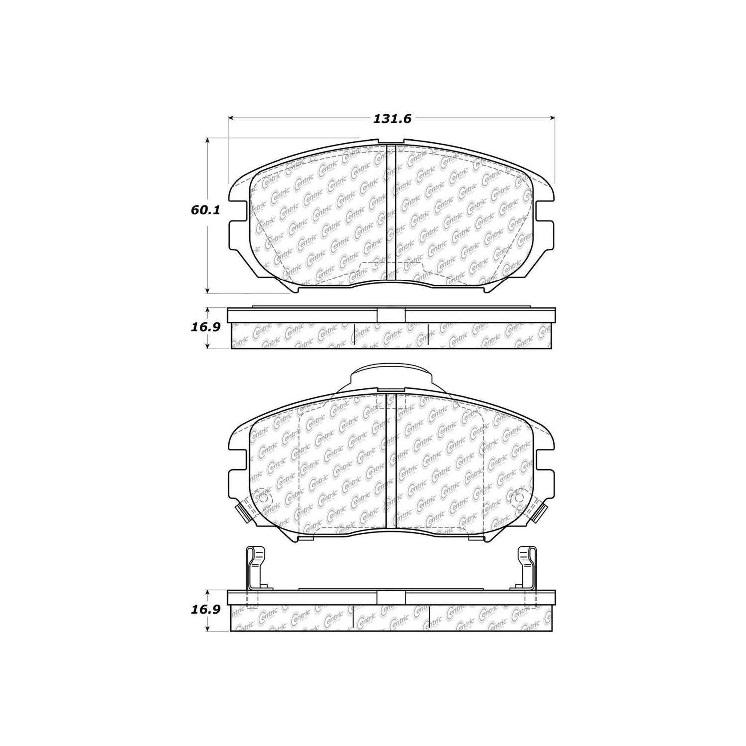 2011, 2010, 2009, 2008, 2007, 2006 Hyundai Azera Disc Brake Pad Set