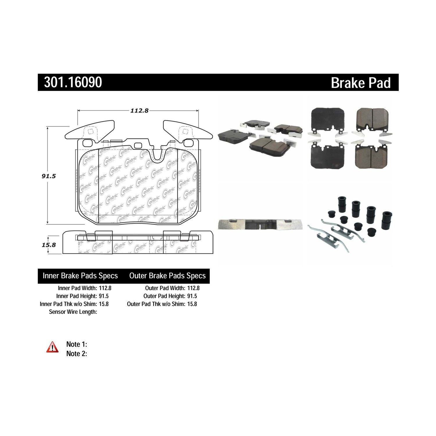 2021, 2020, 2019, 2018, 2017, 2016 BMW M2 Disc Brake Pad Set