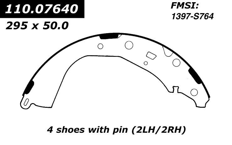 2002, 2001 Toyota 4Runner Drum Brake Shoe