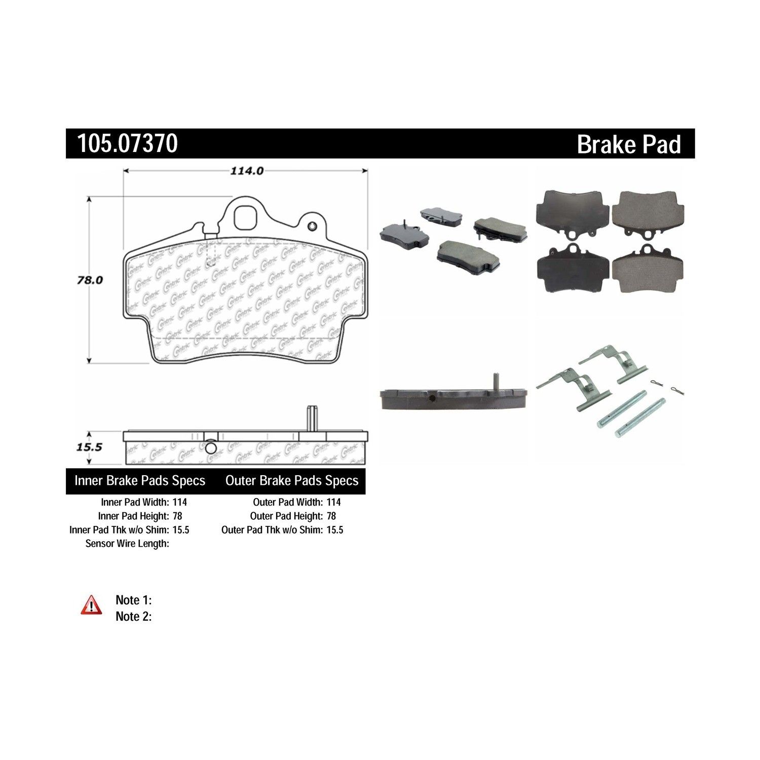 2008, 2007, 2006, 2005, 2004, 2003, 2002, 2001, 2000, 1999, 1998, 1997 Porsche Boxster Disc Brake Pad Set