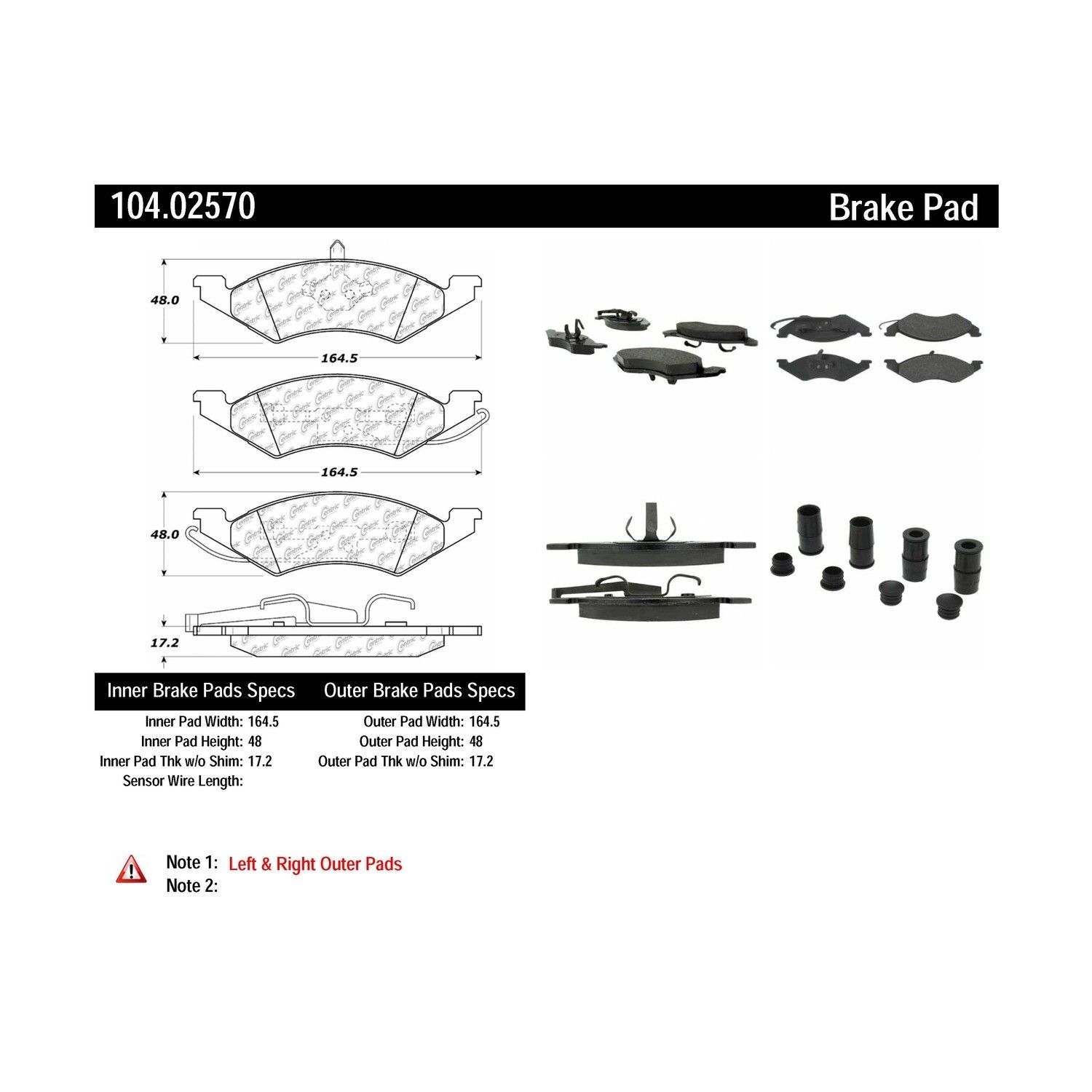 1988, 1987, 1986, 1985, 1984, 1983 Ford EXP Disc Brake Pad Set