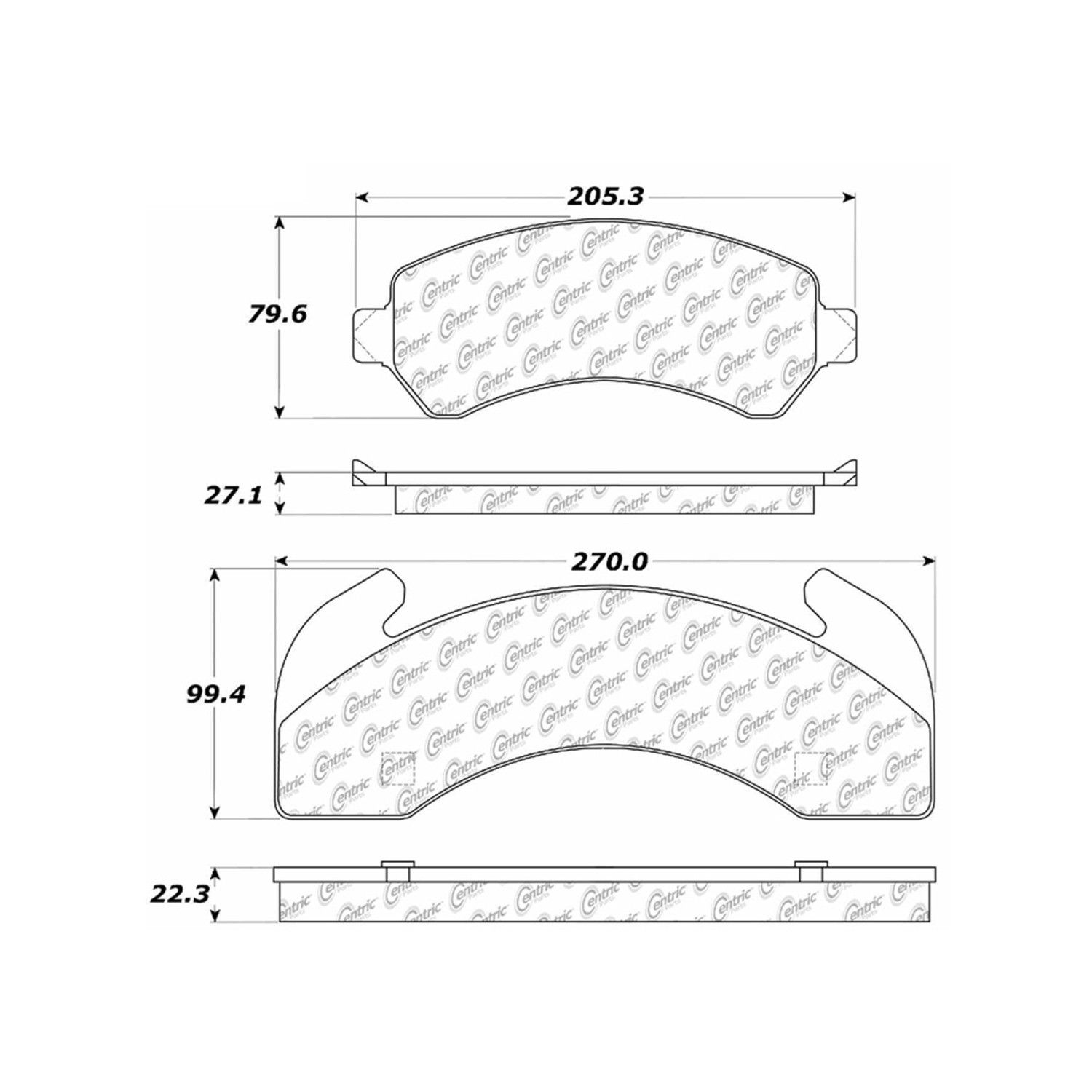 1998, 1997, 1996 Freightliner FS65 Disc Brake Pad Set