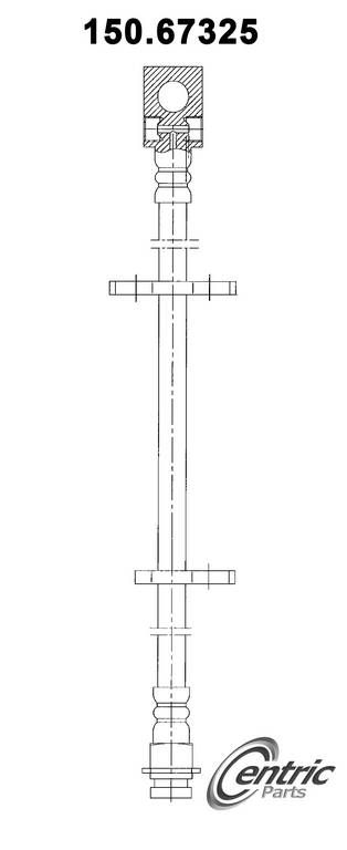 2001, 2000, 1999, 1998, 1997, 1996, 1995, 1994, 1993, 1992 Jeep Cherokee Brake Hydraulic Hose