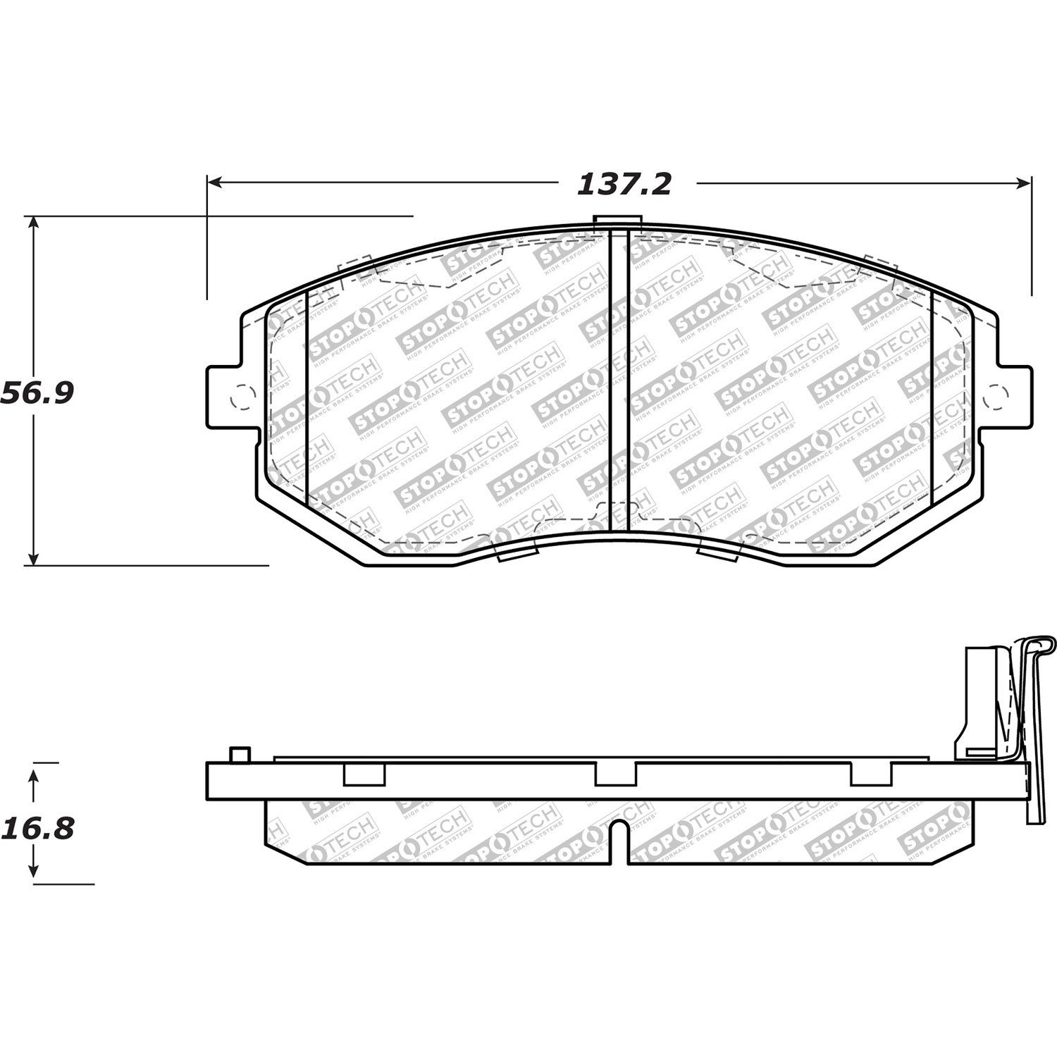 2014, 2013 Subaru Outback Disc Brake Pad Set