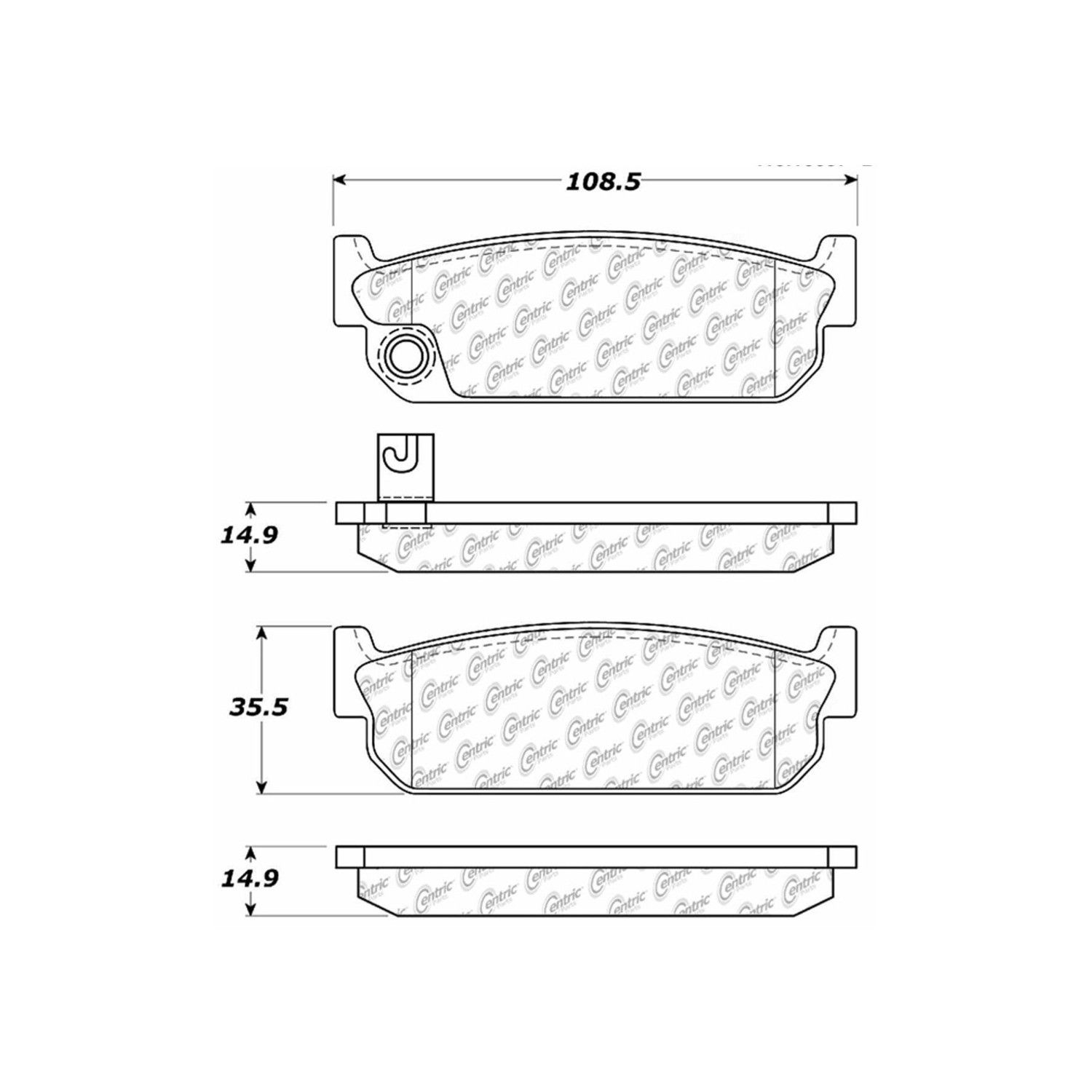 1994, 1993, 1992, 1991, 1990 INFINITI Q45 Disc Brake Pad Set