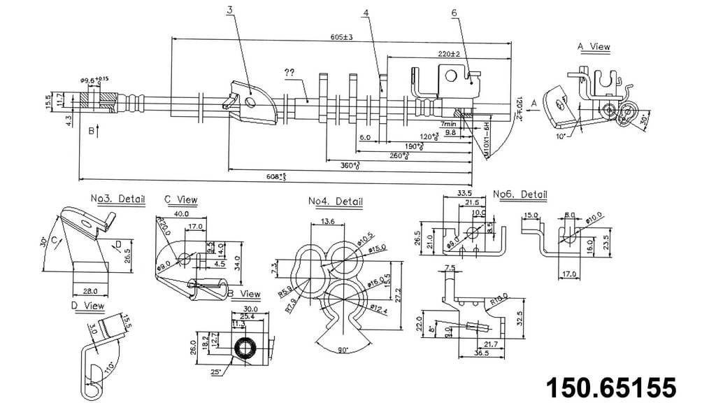 2006, 2005, 2004, 2003, 2002 Ford Expedition Brake Hydraulic Hose