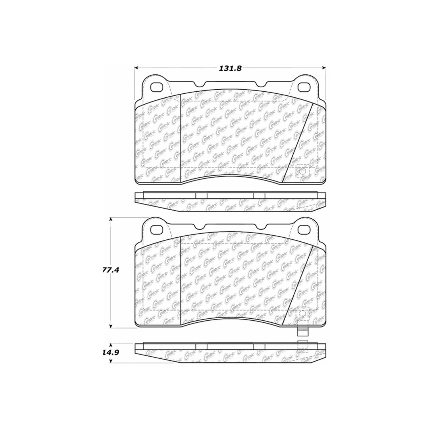 2019, 2018, 2017, 2016, 2015, 2014, 2013 Cadillac ATS Disc Brake Pad Set