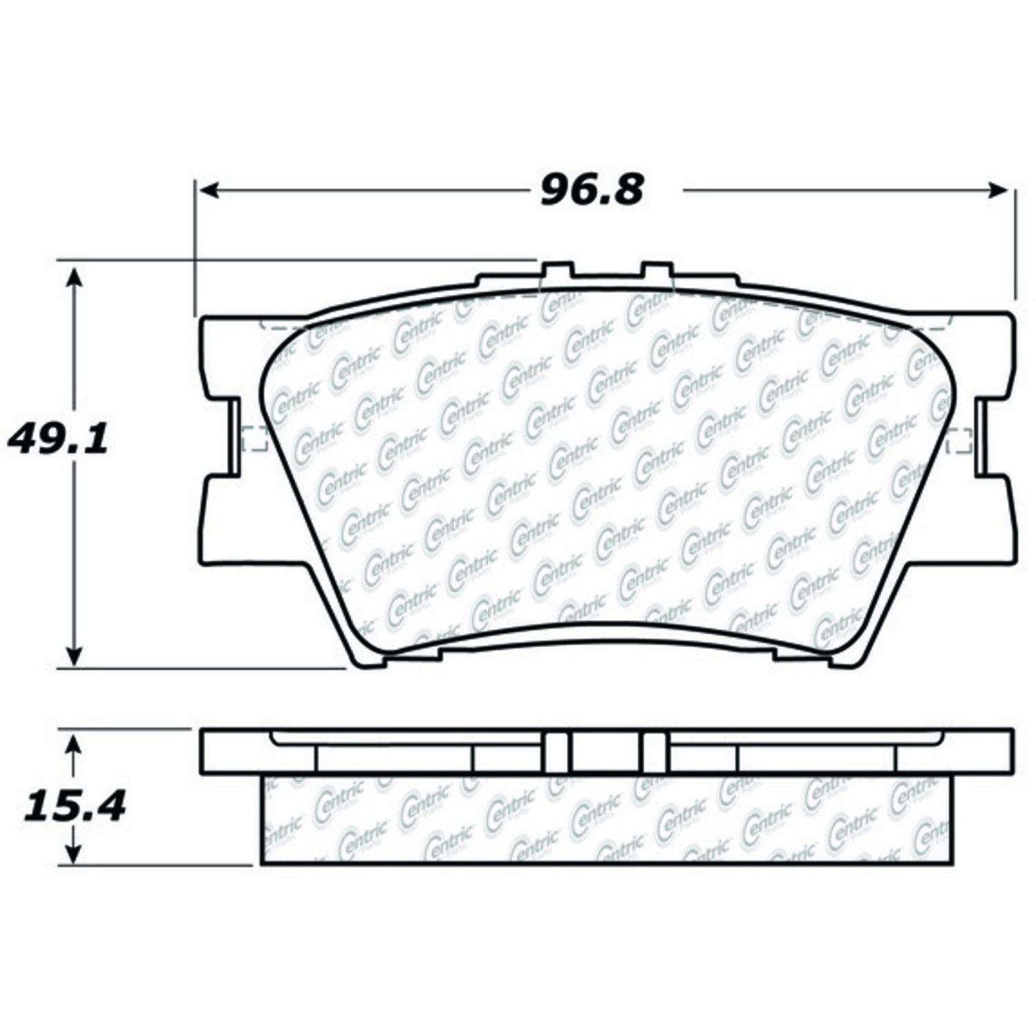 2018, 2017, 2016, 2015, 2014, 2013, 2012, 2011, 2010, 2009, 2008, 2007 Lexus ES350 Disc Brake Pad Set