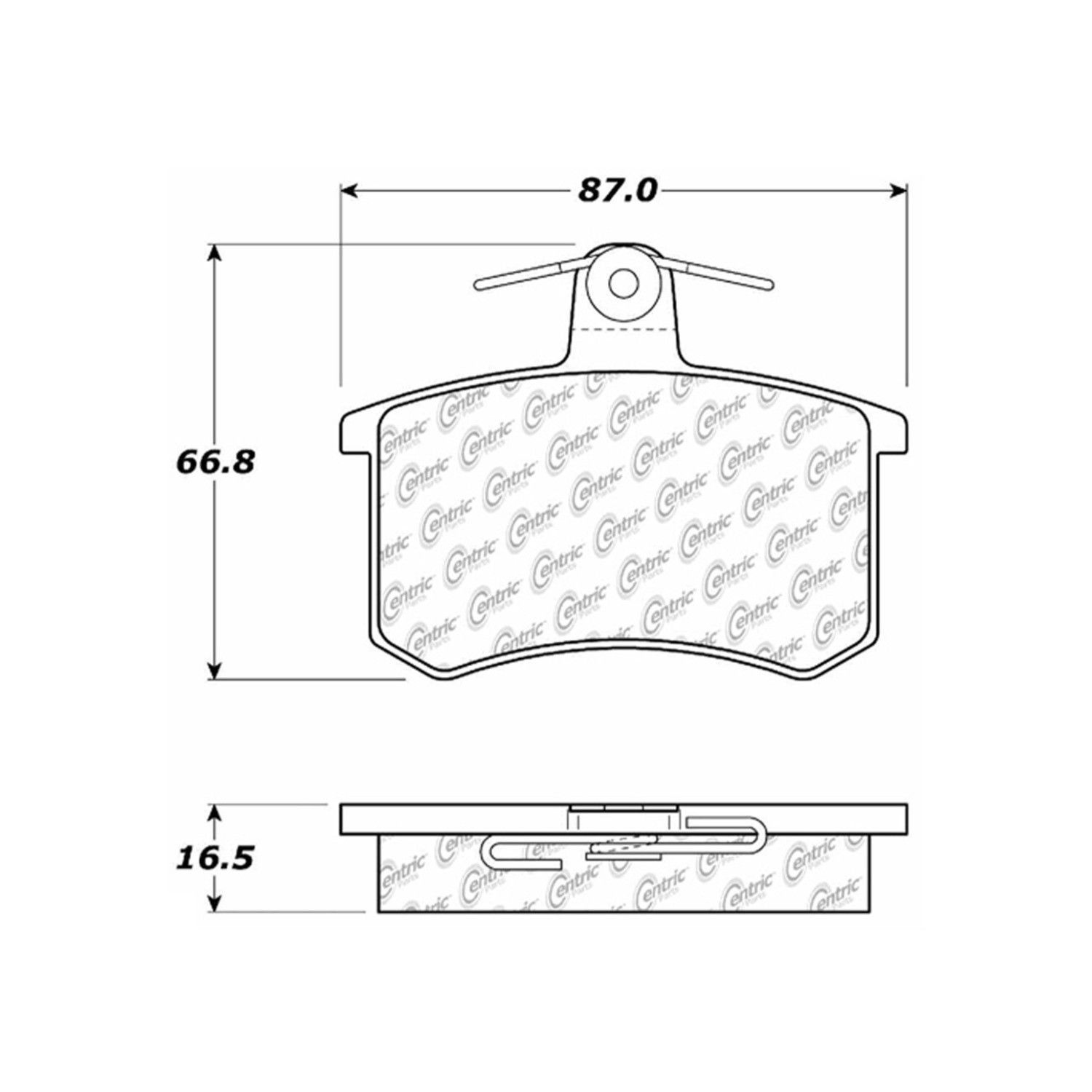 1988, 1987, 1986, 1985, 1984, 1983, 1982, 1981, 1980 Audi 5000 164 Disc Brake Pad Set