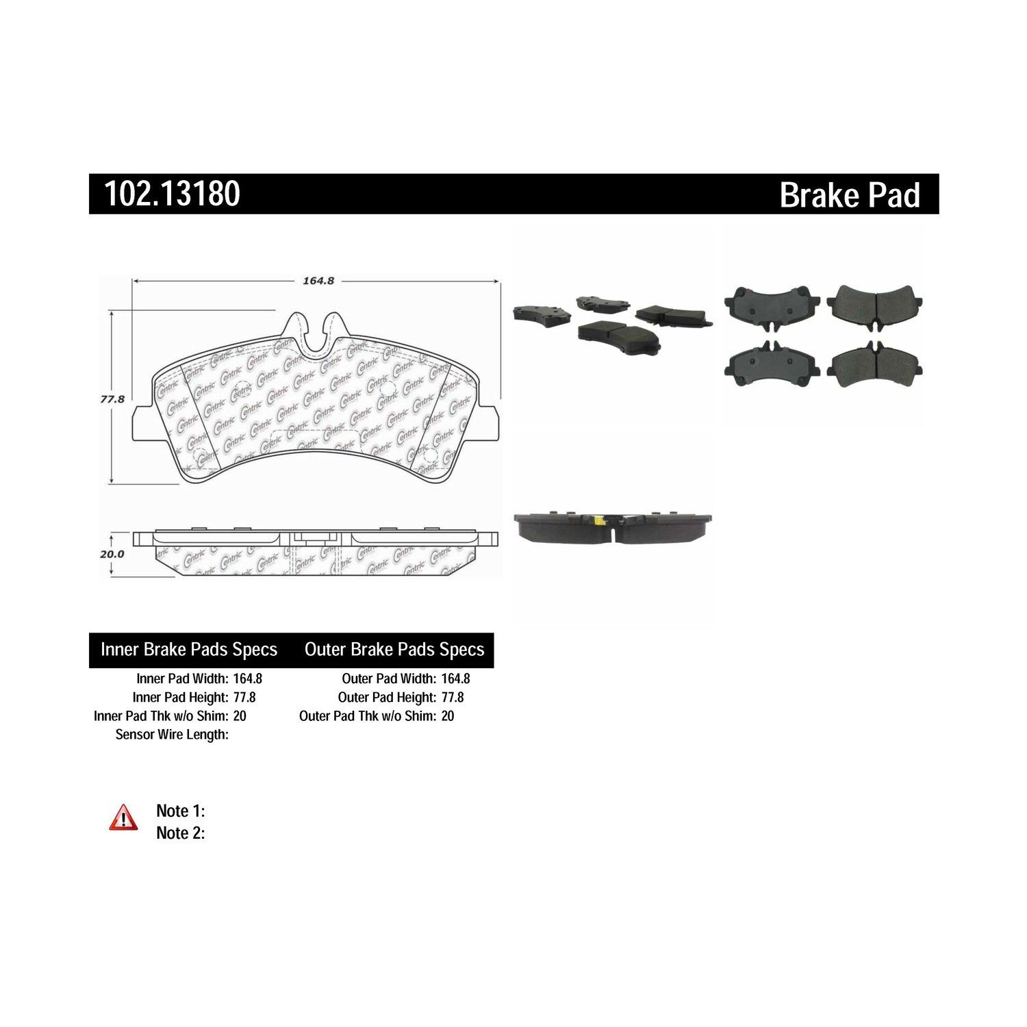 2018, 2017, 2016, 2015, 2014, 2013, 2012, 2011, 2010, 2009, 2008, 2007 Freightliner Sprinter 3500 3500 Disc Brake Pad Set