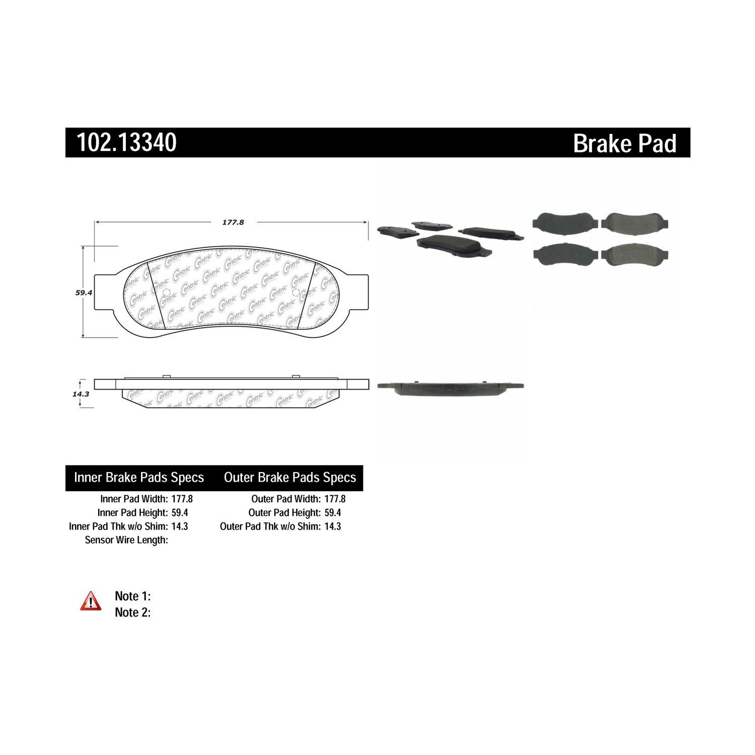 2012, 2011 Ford F-350 Super Duty Disc Brake Pad Set