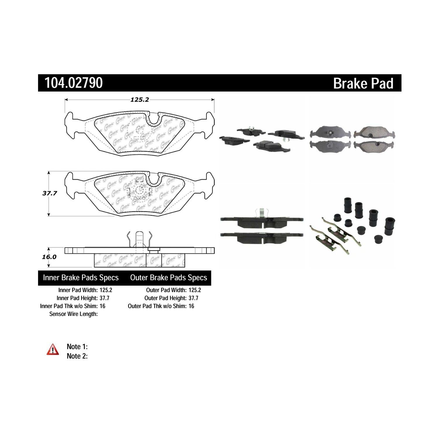 1984, 1983, 1982 BMW 633CSi Disc Brake Pad Set