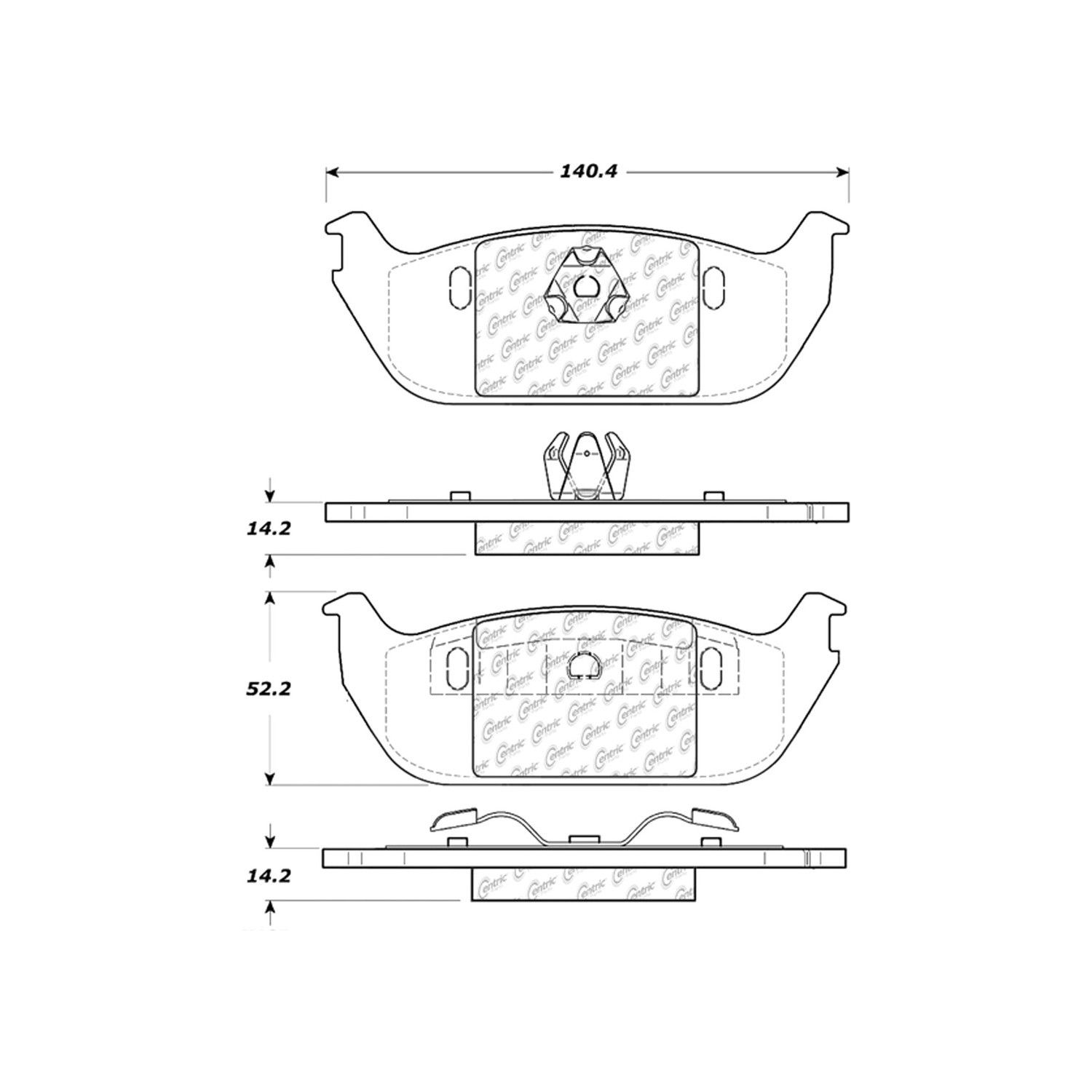 2005, 2004, 2003 Lincoln Aviator Disc Brake Pad Set