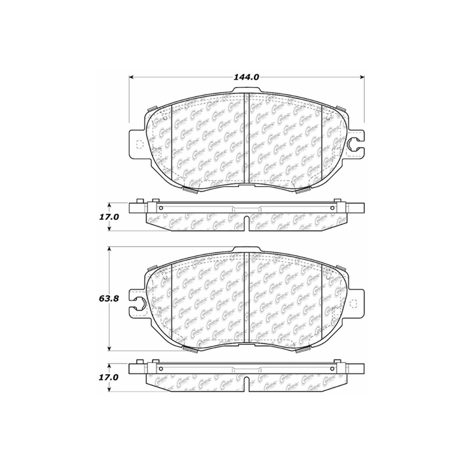 1994, 1993 Lexus LS400 Disc Brake Pad Set