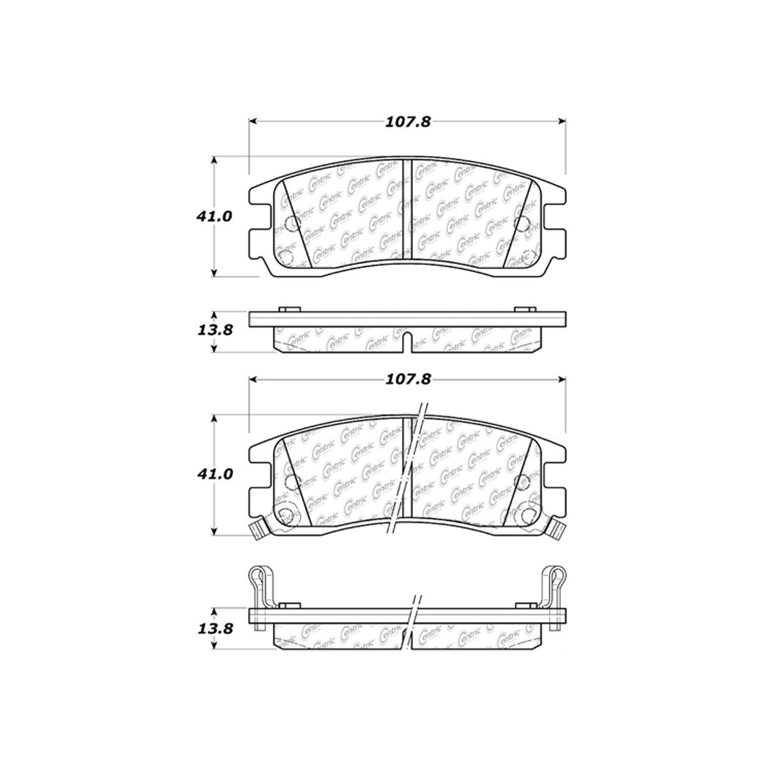 2005, 2004, 2003, 2002, 2001 Pontiac Aztek Disc Brake Pad Set