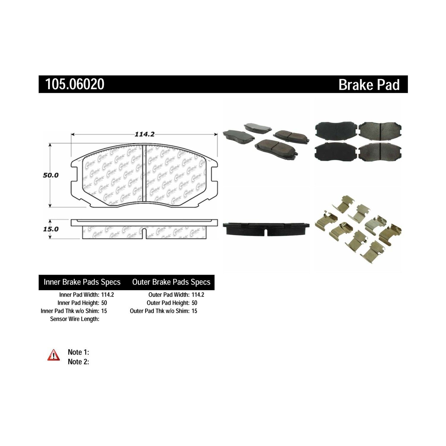 1996, 1995, 1994, 1993, 1992, 1991 Eagle Summit Disc Brake Pad Set