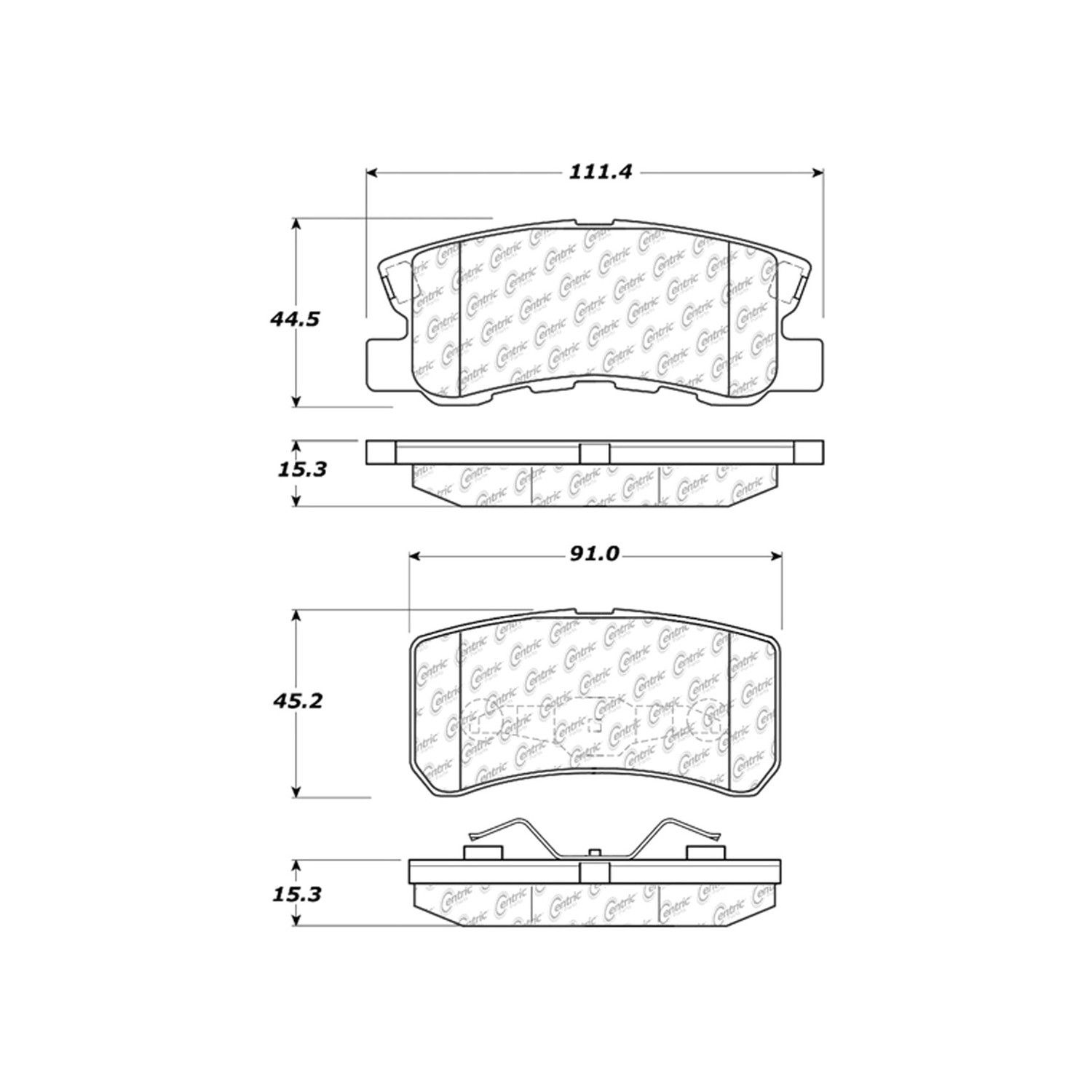 2014, 2013, 2012, 2011 Chrysler 200 Disc Brake Pad Set