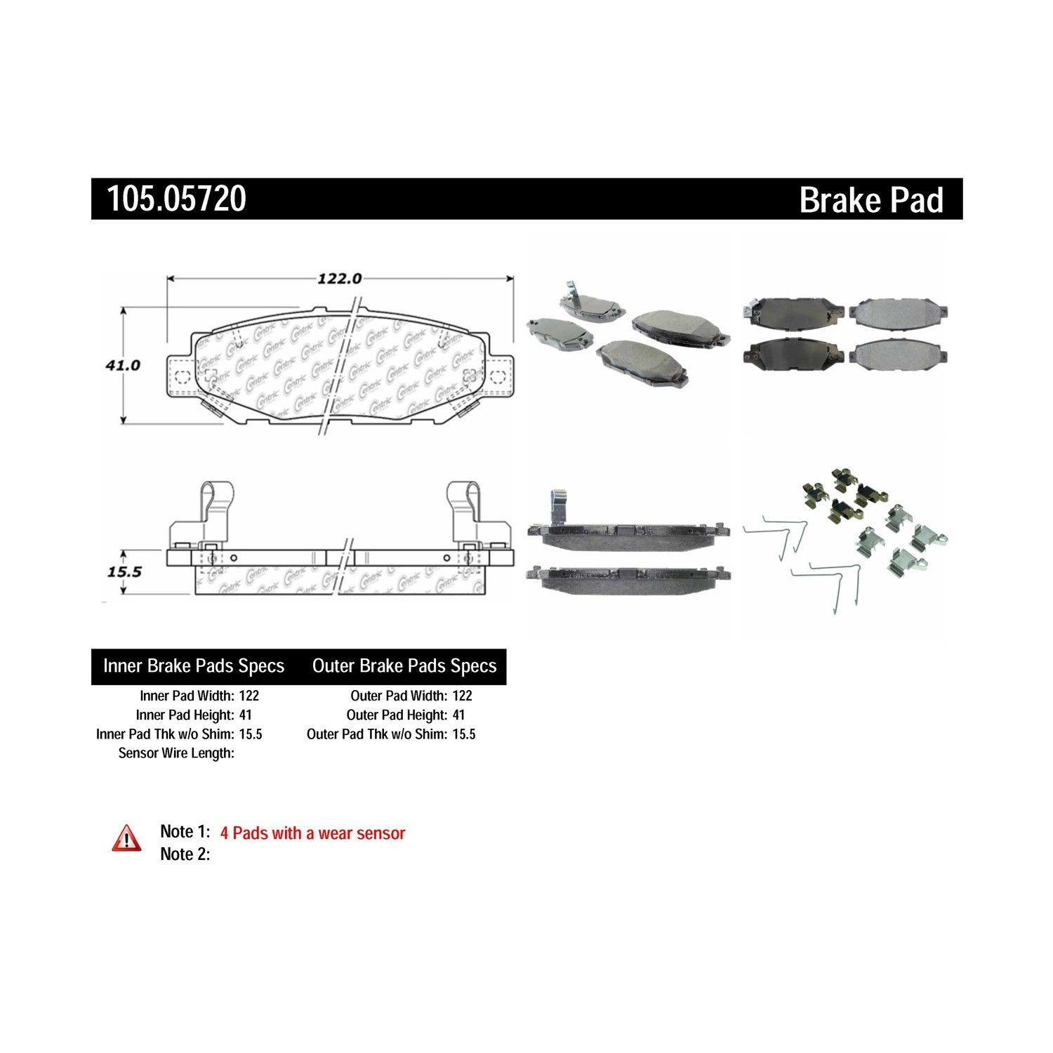 2000, 1999, 1998, 1997, 1996, 1995, 1994, 1993, 1992 Lexus SC400 Disc Brake Pad Set