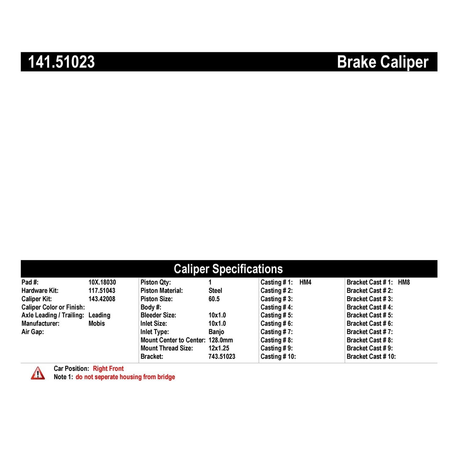 2020, 2019, 2018, 2017, 2016 Kia Optima Disc Brake Caliper