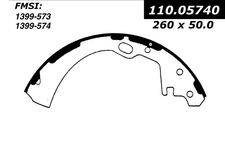 2004, 2003, 2002, 2001, 2000, 1999, 1998 Nissan Frontier Drum Brake Shoe