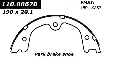 2008, 2007, 2006, 2005, 2004, 2003 INFINITI FX35 Parking Brake Shoe