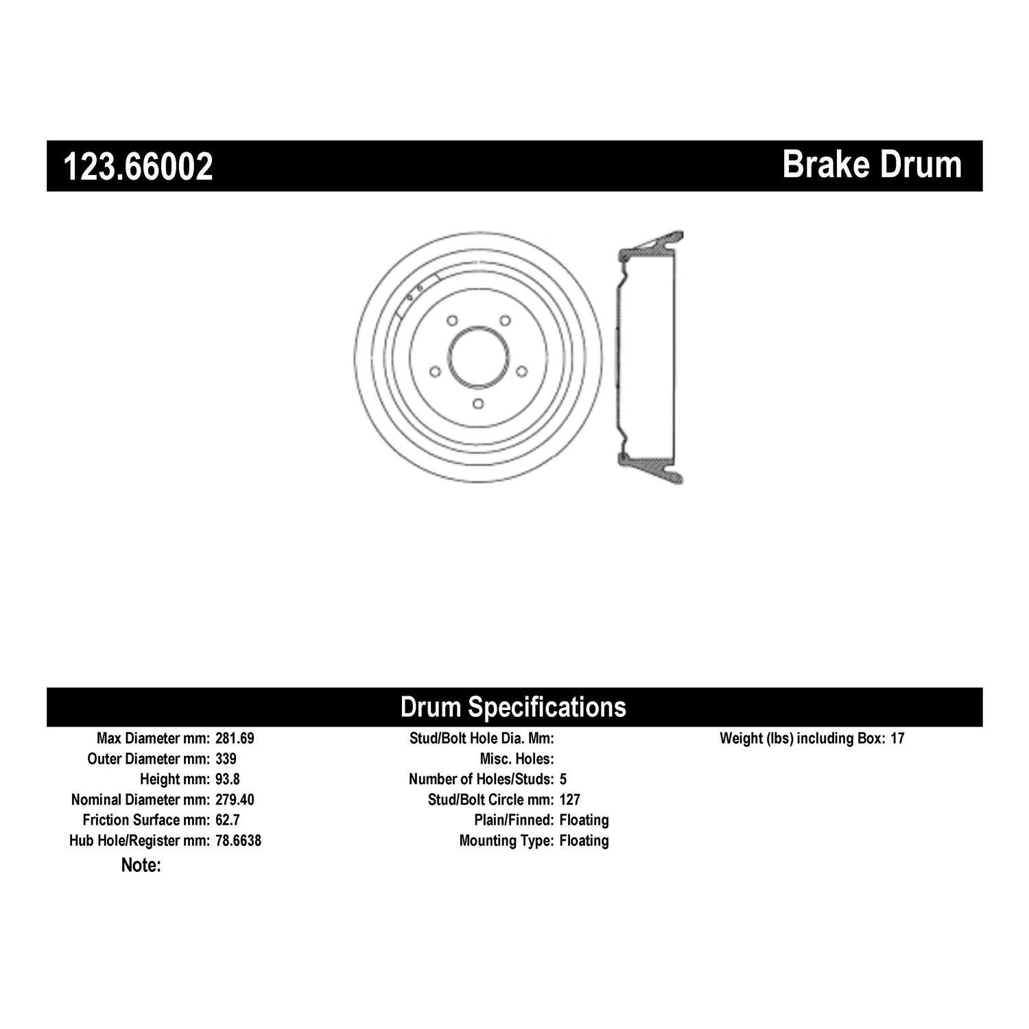 1975 GMC Jimmy Pickup Brake Drum
