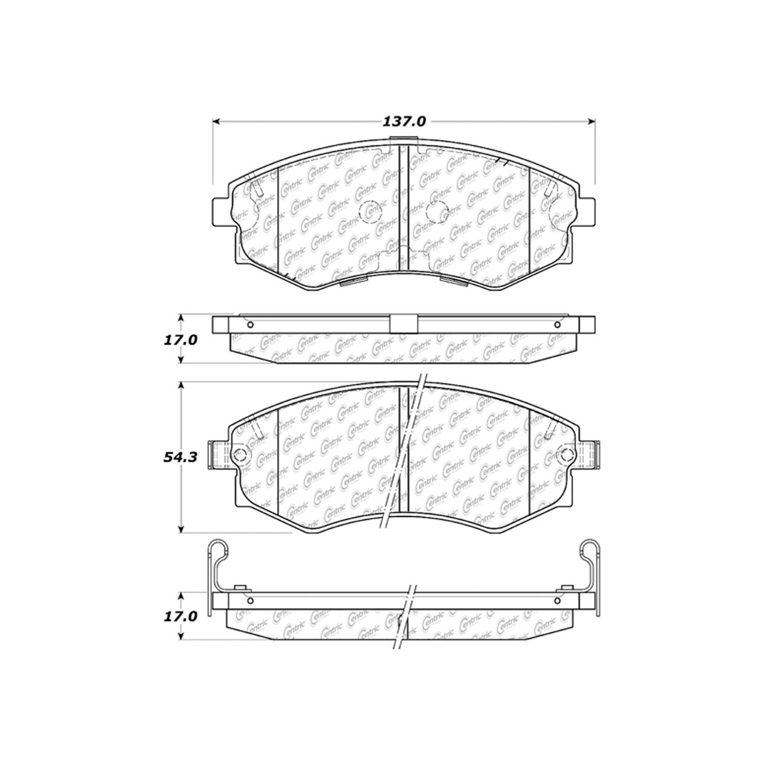 2002, 2001 Kia Optima Disc Brake Pad Set