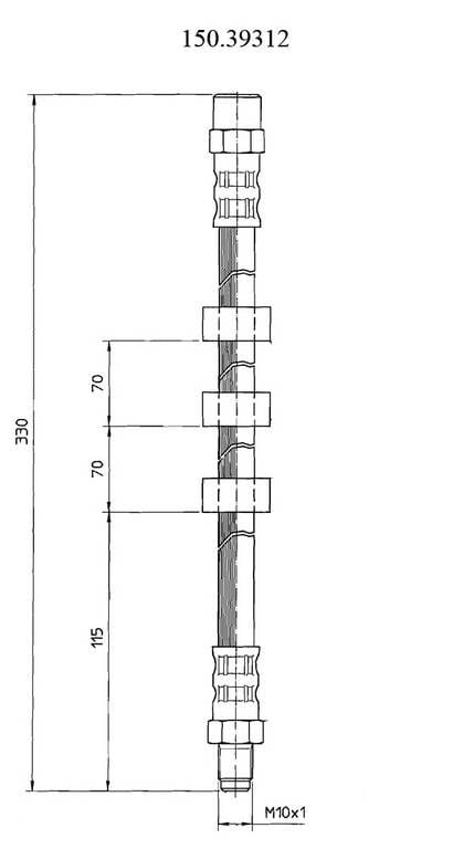 1998, 1997 Volvo S90 Brake Hydraulic Hose