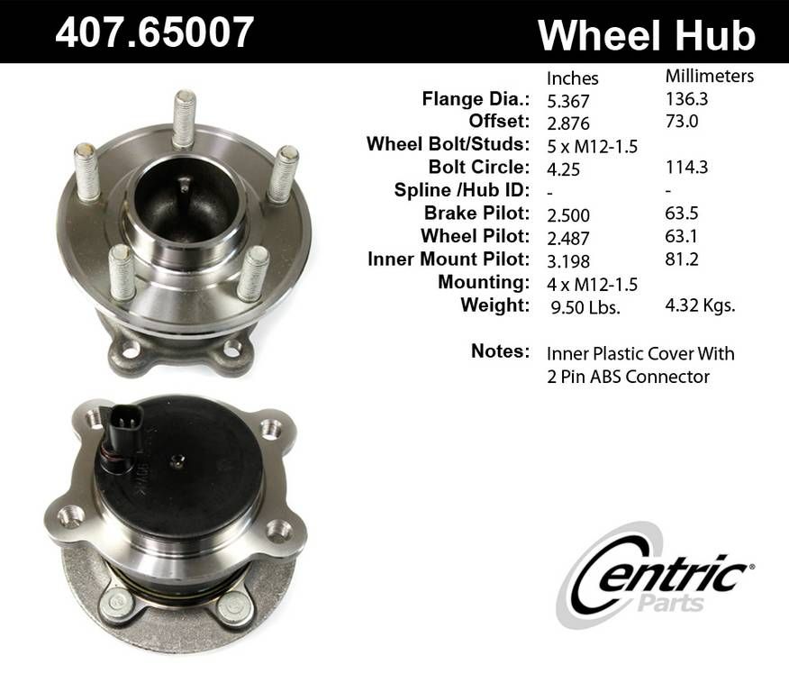 2016 Fits Ford Escape Titanium Rear Wheel Bearing and Hub Assembly x 2