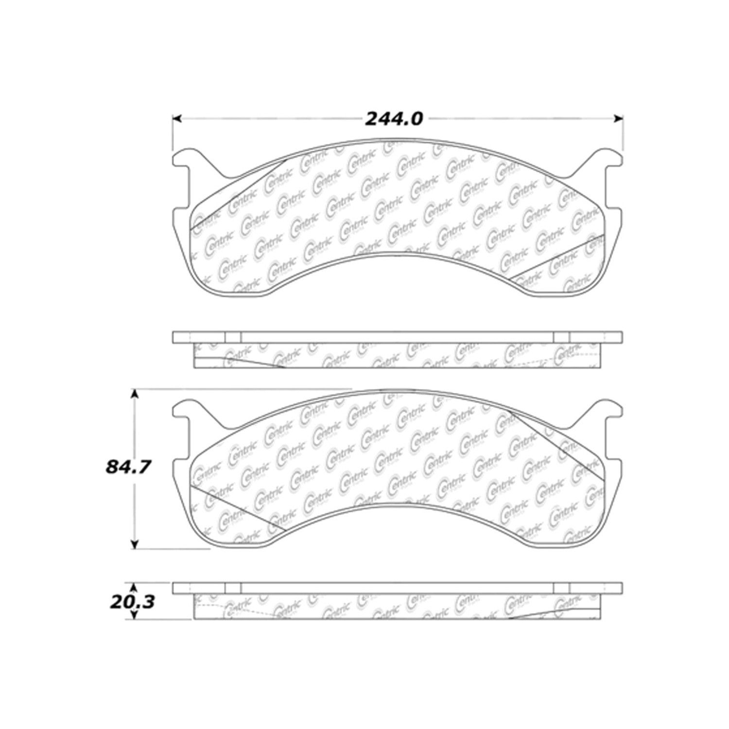 2008, 2007, 2006, 2005, 2004, 2003, 2002, 2001, 2000, 1999 Freightliner FS65 Disc Brake Pad Set