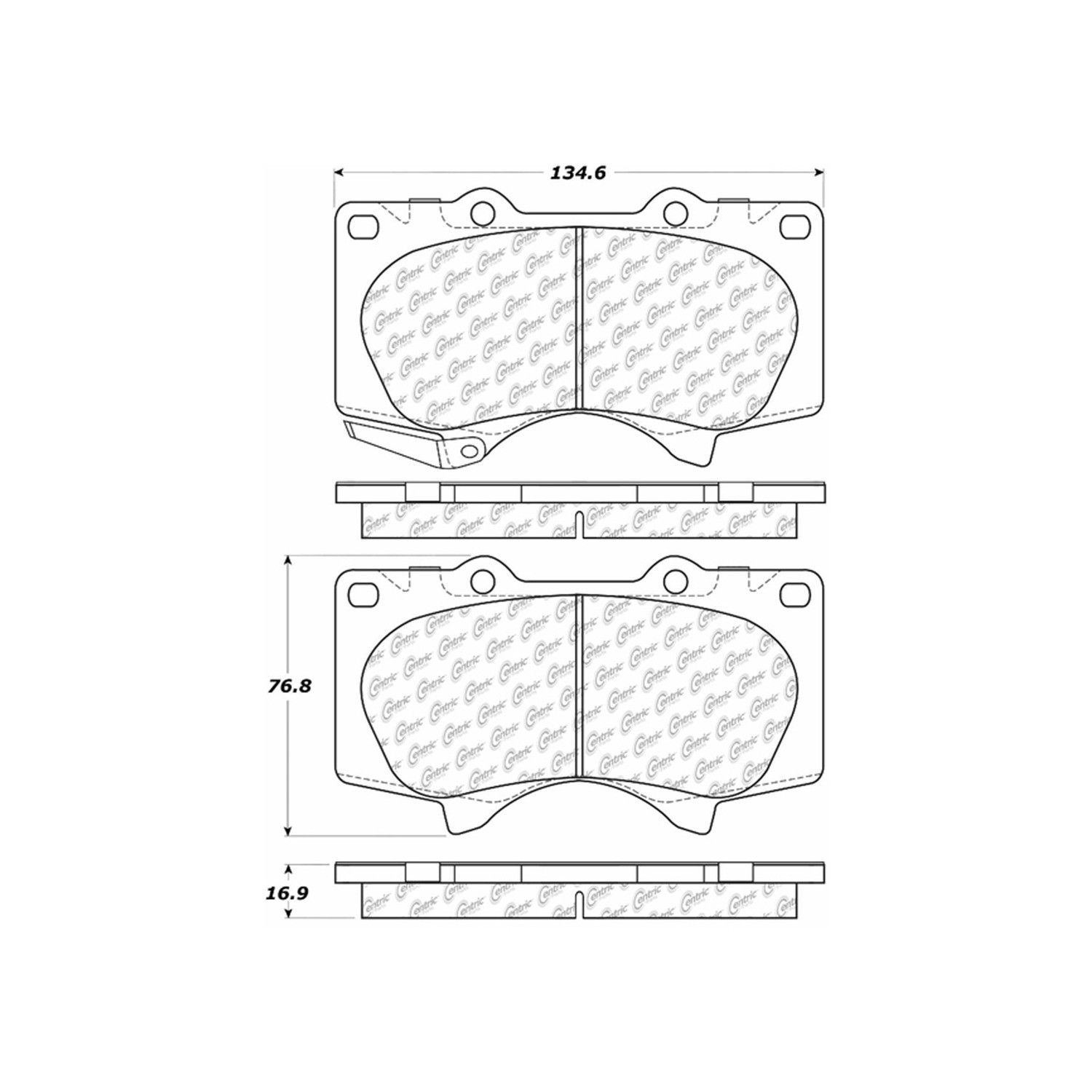 2009, 2008, 2007, 2006, 2005, 2004, 2003 Lexus GX470 Disc Brake Pad Set