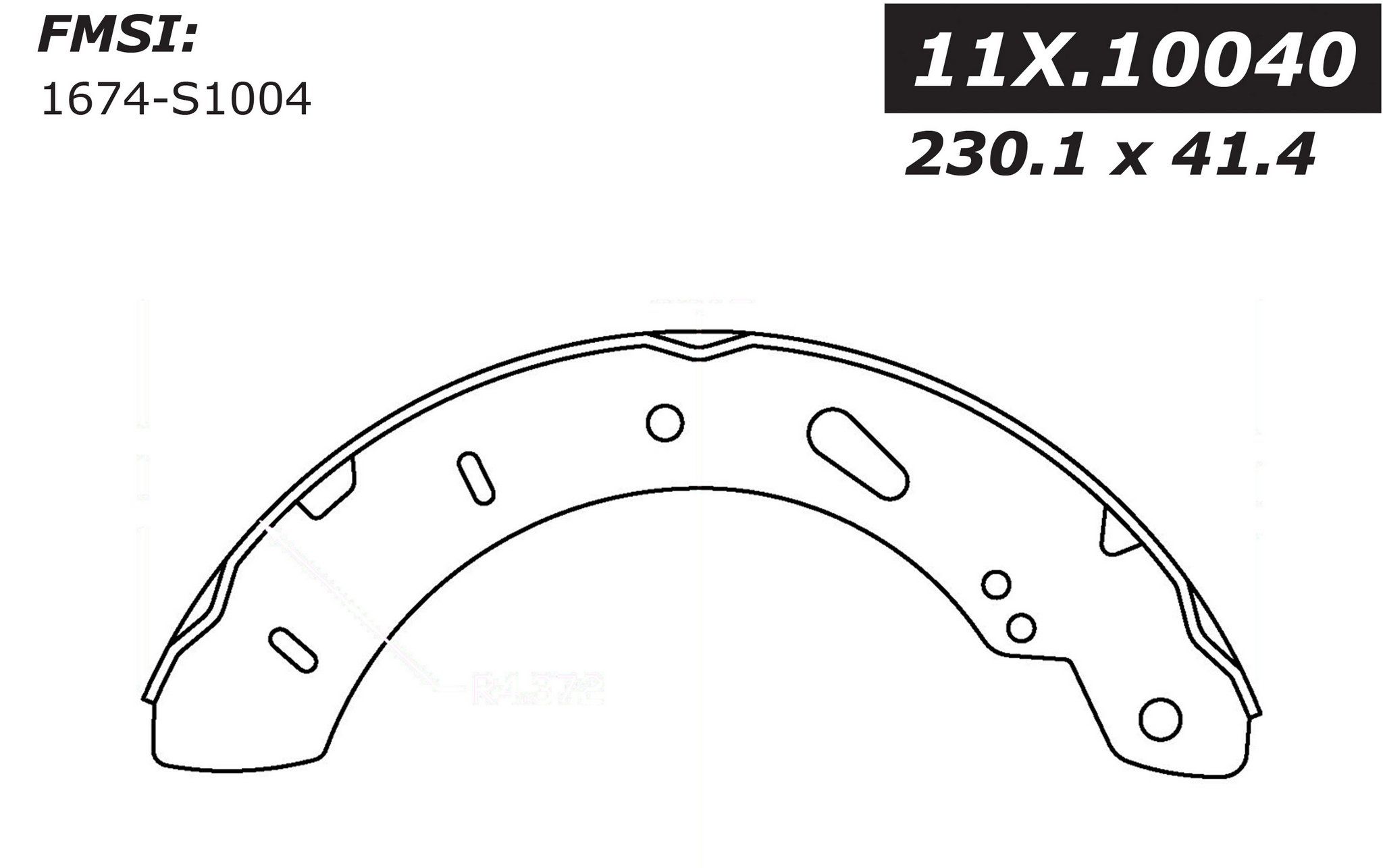 2018, 2017, 2016, 2015, 2014, 2013, 2012 Ford Focus Drum Brake Shoe
