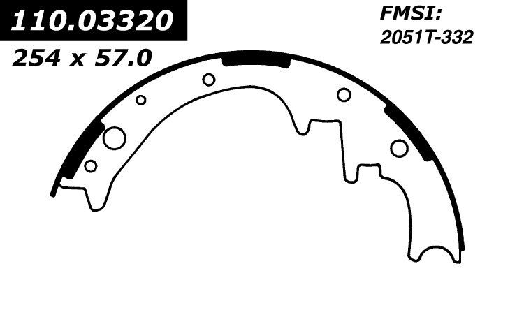 1972, 1971, 1970, 1969, 1968, 1967, 1966, 1965 Dodge Dart Drum Brake Shoe