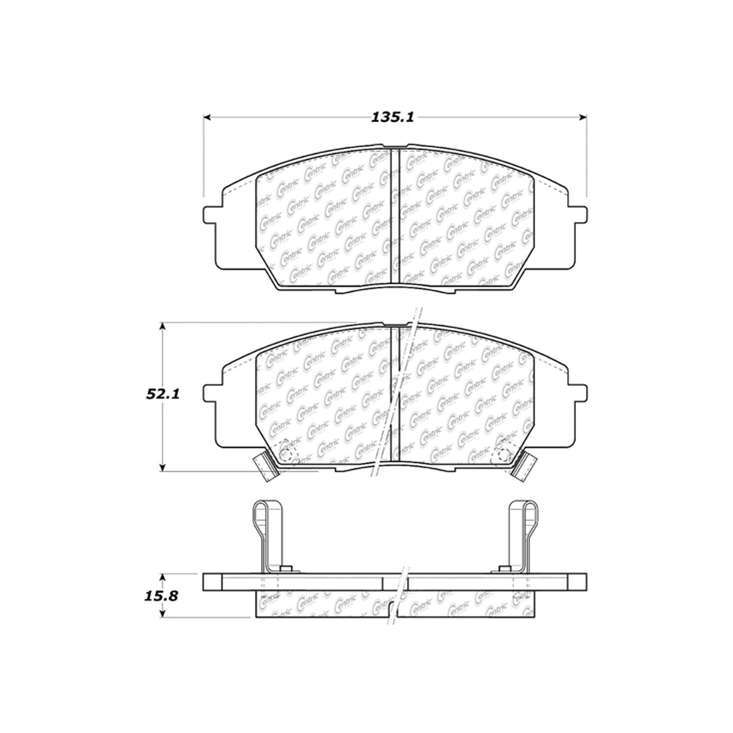 2010, 2009, 2008, 2007 Acura CSX Disc Brake Pad Set